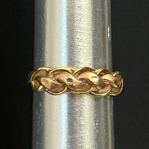 10 K VG  BRAIDED RING